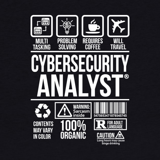 Cybersecurity Analyst T-shirt | Job Profession | #DW by DynamiteWear